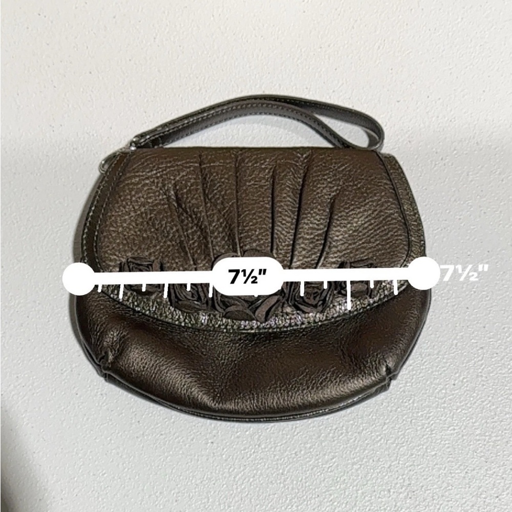 Brighton Leather Coin Pouch Brown Flower Small Purse - Picture 10 of 11